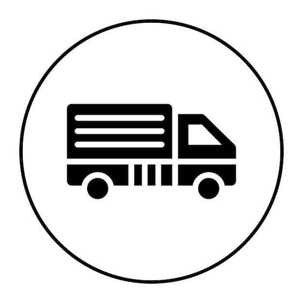 Imagen vectorial del icono del camión Se puede utilizar para la metalurgia
