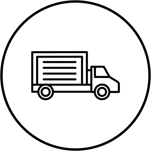 Imagen vectorial del icono del camión Se puede utilizar para el proceso industrial