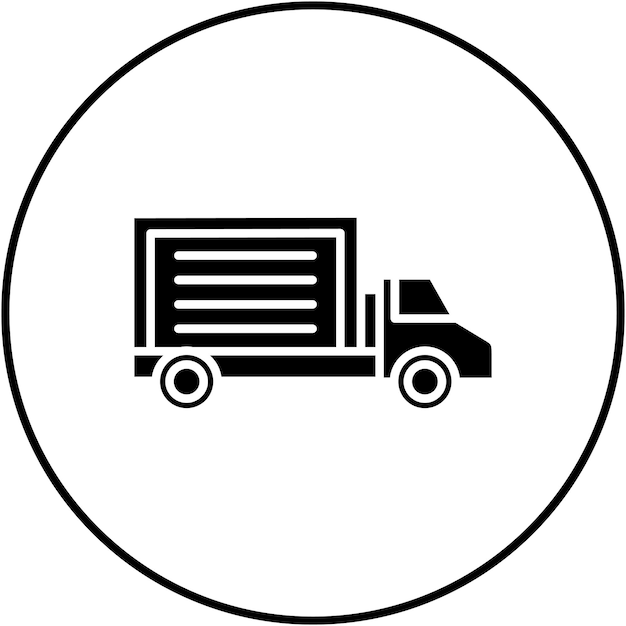 Imagen vectorial del icono del camión Se puede utilizar para el proceso industrial