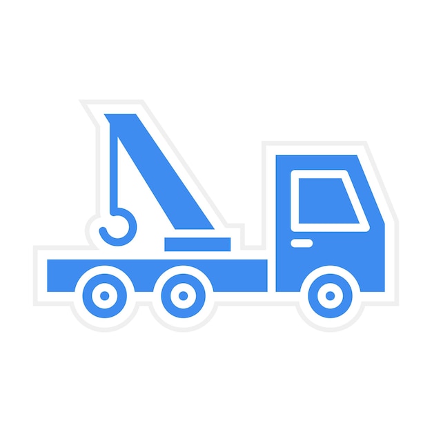 Imagen vectorial del icono del camión de remolque Se puede utilizar para la reparación de automóviles