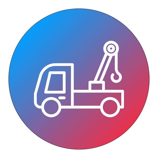 Imagen vectorial del icono del camión de remolque Se puede utilizar para el servicio de emergencia