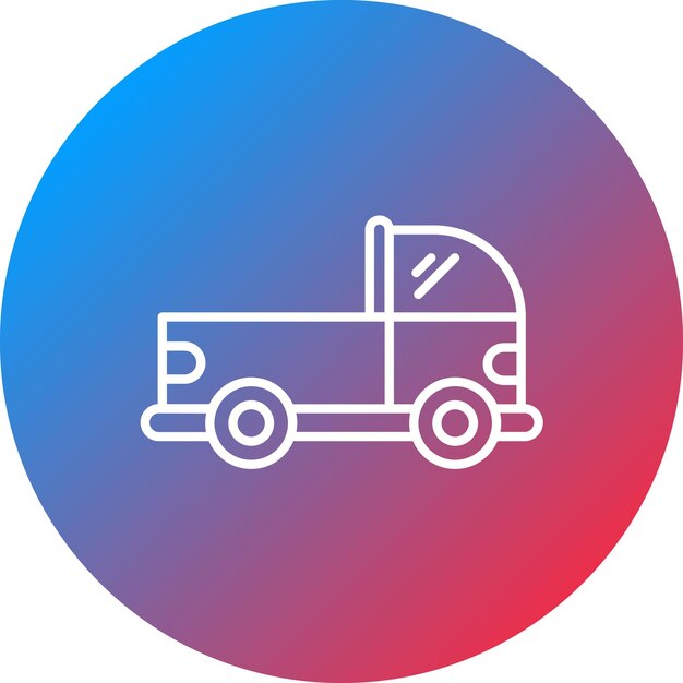 Imagen vectorial del icono de la camioneta se puede usar para la agricultura y la jardinería