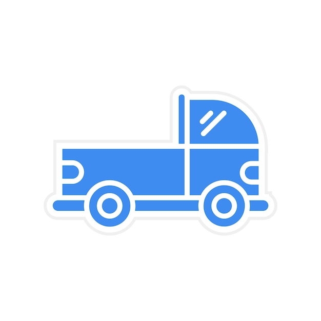 Imagen vectorial del icono de la camioneta se puede usar para la agricultura y la jardinería