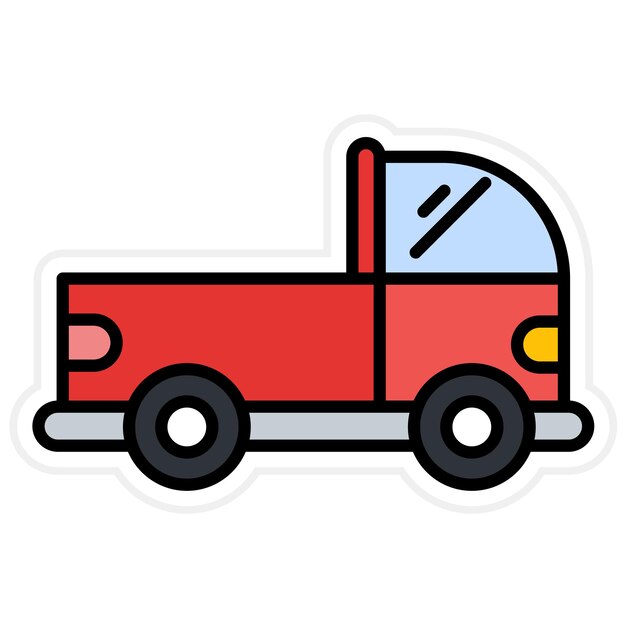 Imagen vectorial del icono de la camioneta se puede usar para la agricultura y la jardinería
