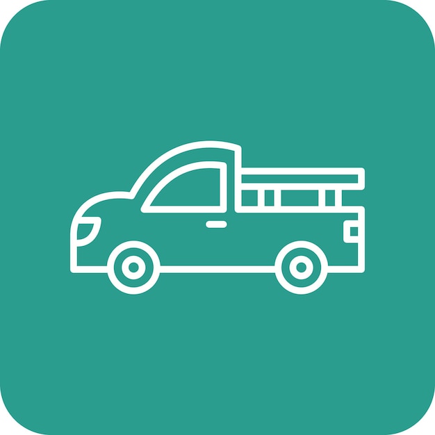 Imagen vectorial del icono de la camioneta puede usarse para Village