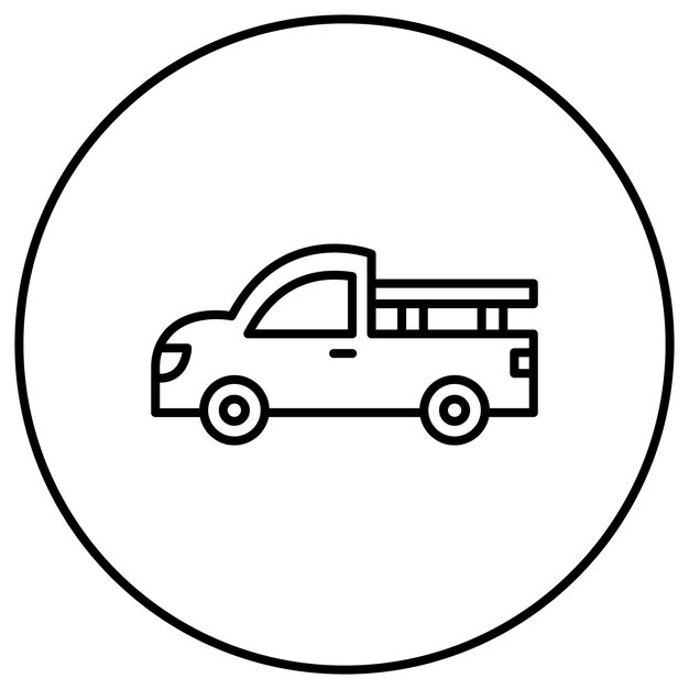 Imagen vectorial del icono de la camioneta puede usarse para Village