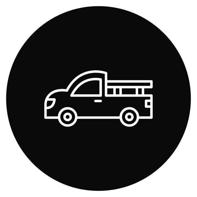 Imagen vectorial del icono de la camioneta puede usarse para Village