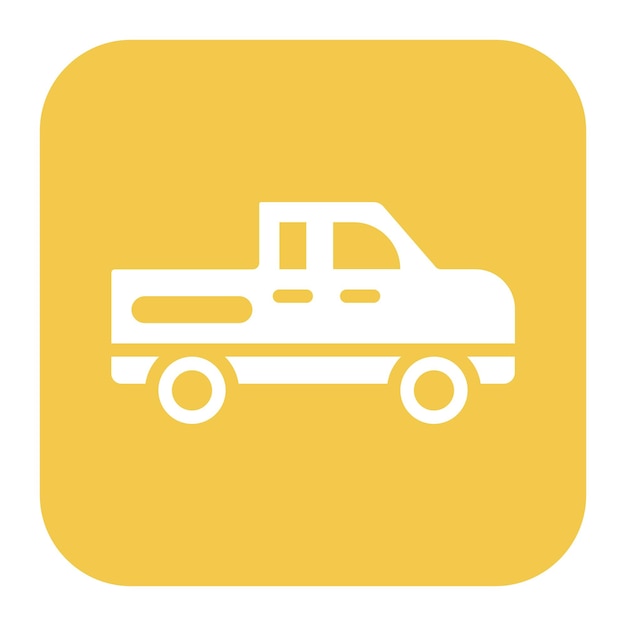 Imagen vectorial del icono de la camioneta puede utilizarse para la agricultura