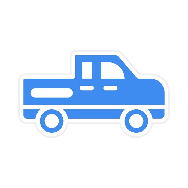 Imagen vectorial del icono de la camioneta puede utilizarse para la agricultura