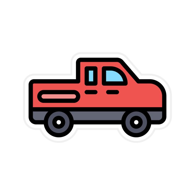Imagen vectorial del icono de la camioneta puede utilizarse para la agricultura