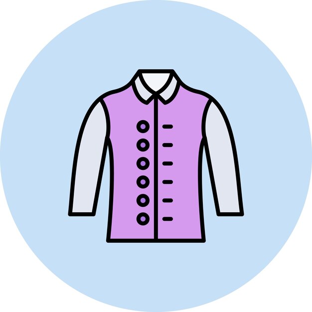 Imagen vectorial del icono de la camisa de mangas largas Se puede utilizar para la ropa
