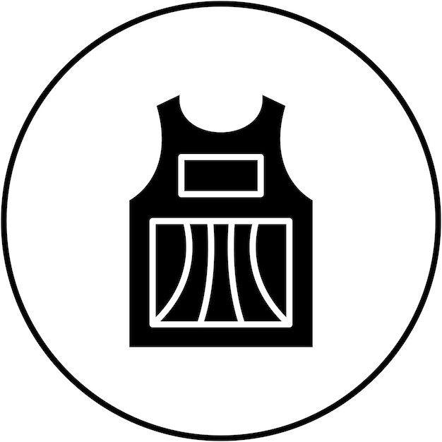 Imagen vectorial del icono de la camisa sin mangas Se puede usar para ropa