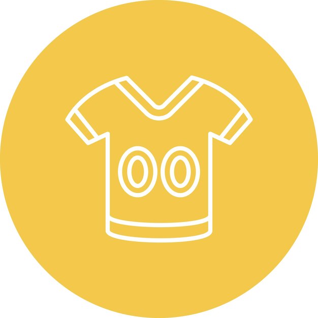 Imagen vectorial de icono de camiseta de fútbol puede usarse para deportes