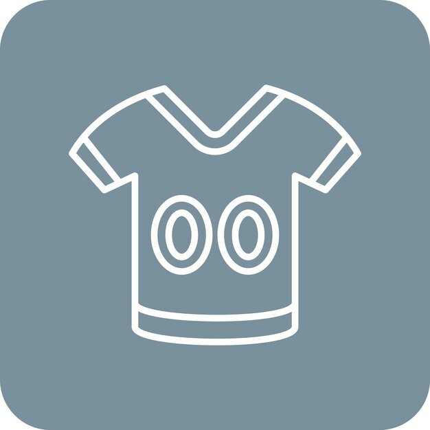 Imagen vectorial de icono de camiseta de fútbol puede usarse para deportes
