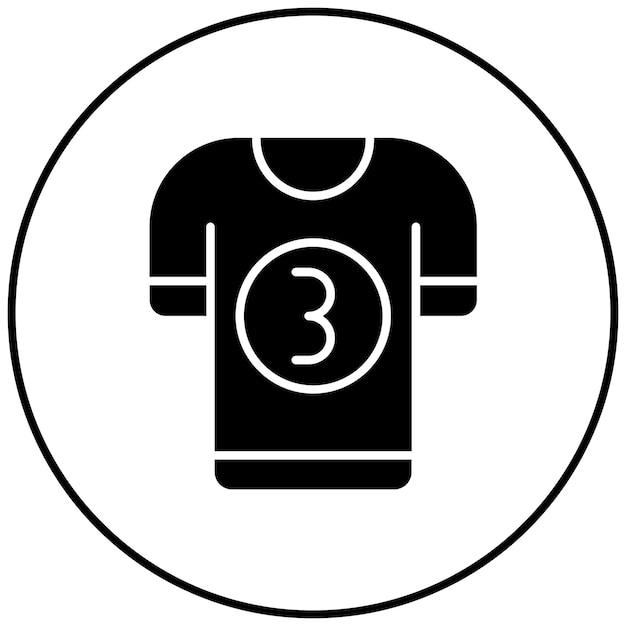 Imagen vectorial del icono de la camiseta de hockey de campo Se puede usar para hockey