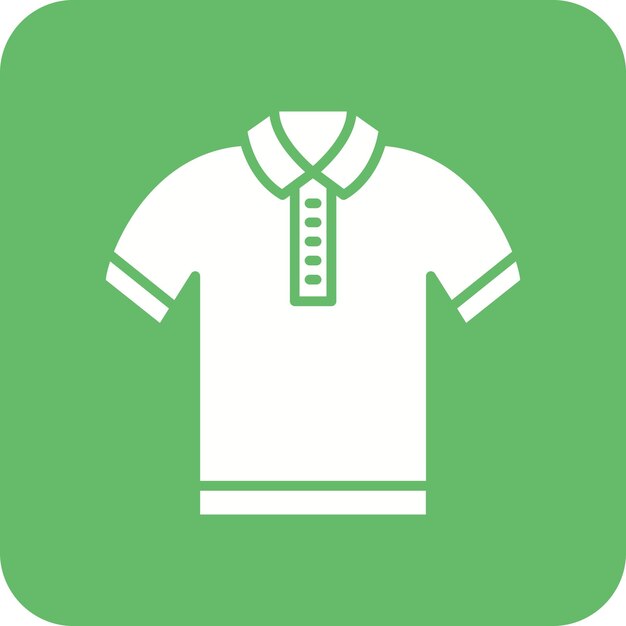 Imagen vectorial del icono de la camiseta de polo Se puede usar para la moda