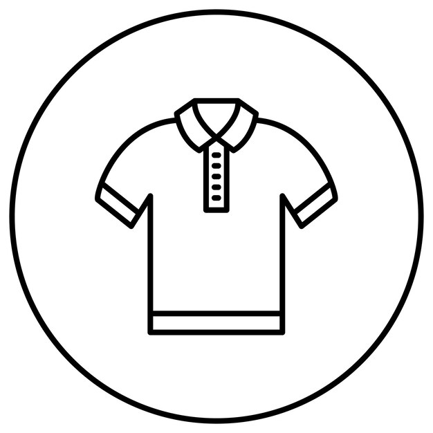 Imagen vectorial del icono de la camiseta de polo Se puede usar para la moda