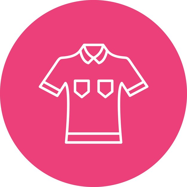 Imagen vectorial del icono de la camiseta de polo Se puede usar para ropa