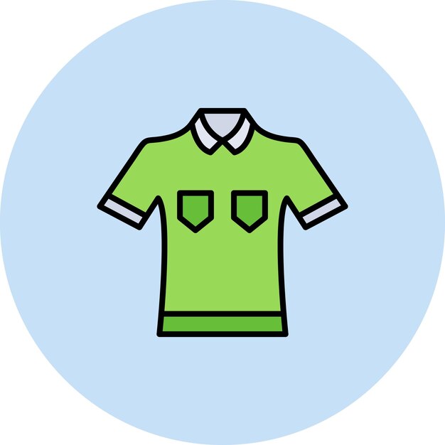 Imagen vectorial del icono de la camiseta de polo Se puede usar para ropa