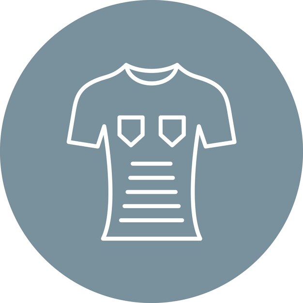Imagen vectorial del icono de la camiseta Se puede usar para atletismo