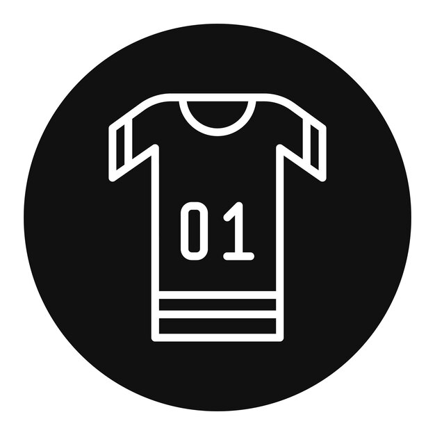 Imagen vectorial del icono de la camiseta de rugby Se puede usar para el rugby