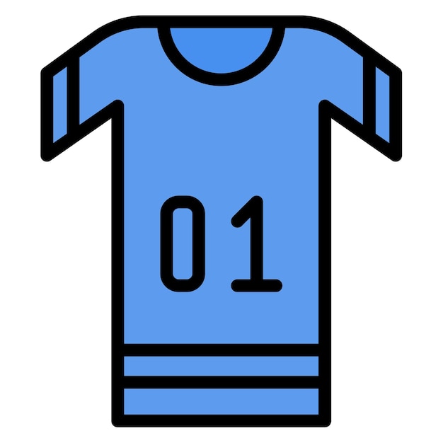 Imagen vectorial del icono de la camiseta de rugby Se puede usar para el rugby
