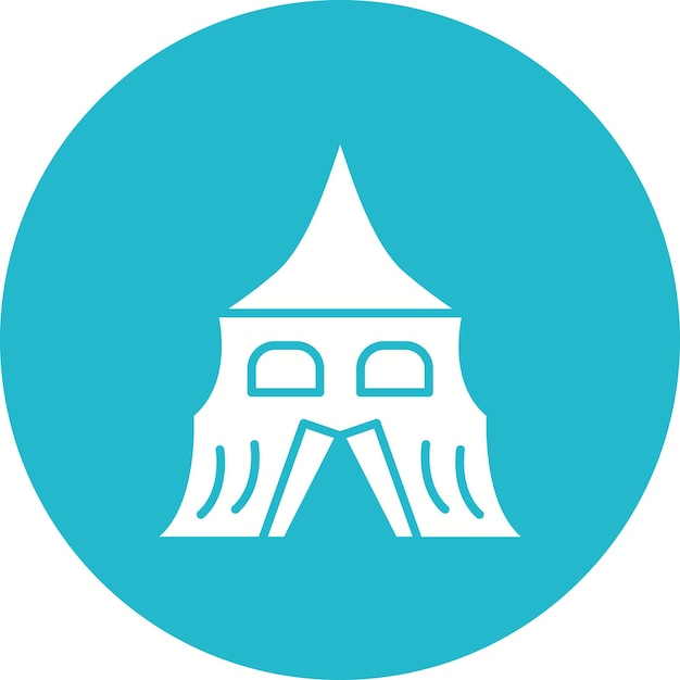 Imagen vectorial del icono del campamento Se puede usar para viajes
