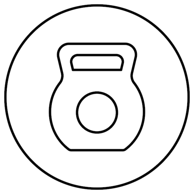 Imagen vectorial del icono de la campana de agua Se puede usar para Pilates