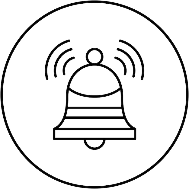 Imagen vectorial del icono de la campana de alarma Se puede utilizar para los servicios de emergencia