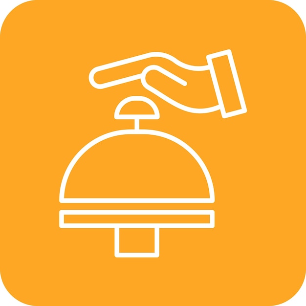 Imagen vectorial del icono de la campana del escritorio Se puede utilizar para Spa