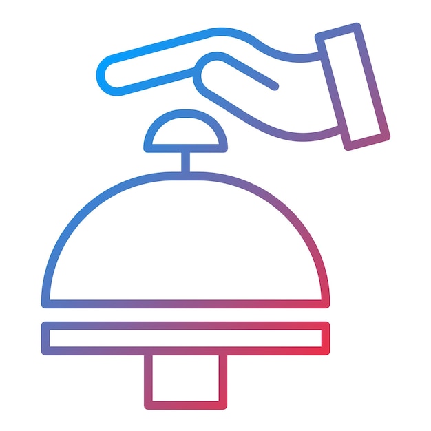 Imagen vectorial del icono de la campana del escritorio Se puede utilizar para Spa