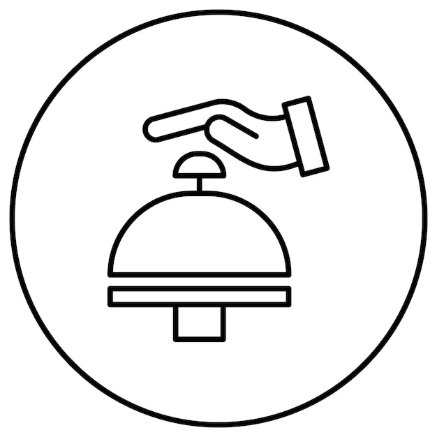 Imagen vectorial del icono de la campana del escritorio Se puede utilizar para Spa