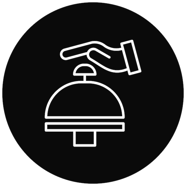 Imagen vectorial del icono de la campana del escritorio Se puede utilizar para Spa