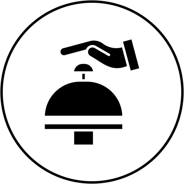 Imagen vectorial del icono de la campana del escritorio Se puede utilizar para Spa