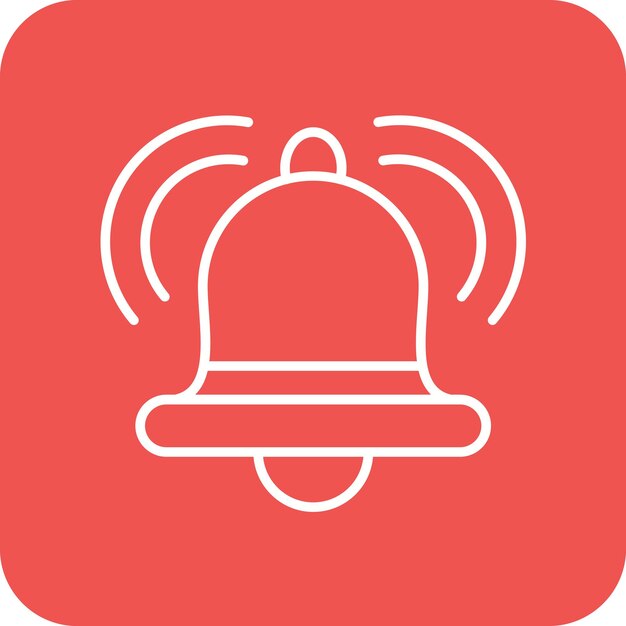 Imagen vectorial del icono de la campana Se puede usar para la hora y la fecha