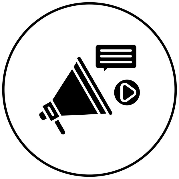 Imagen vectorial del icono de la campaña Se puede utilizar para la Agencia de Medios Sociales