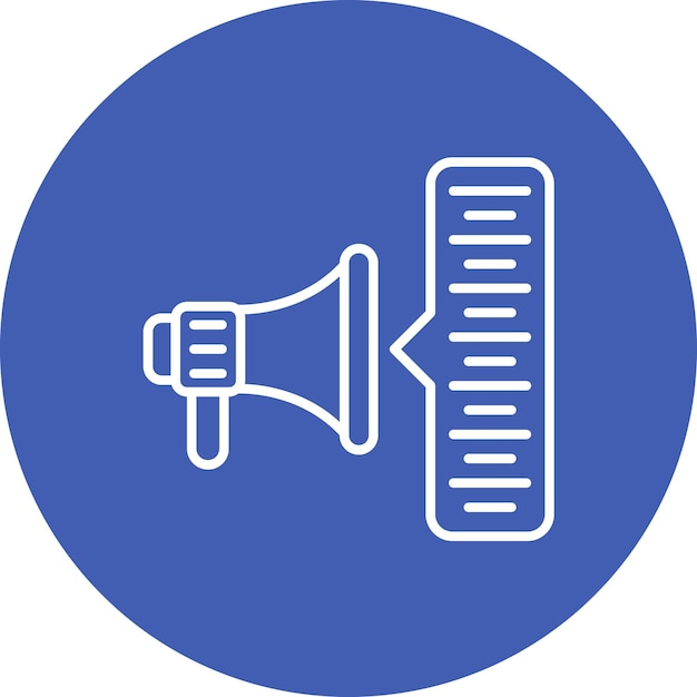 Imagen vectorial del icono de la campaña Se puede utilizar para el marketing de influencers