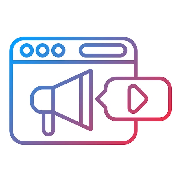 Imagen vectorial del icono de la campaña Se puede utilizar para el marketing en Internet