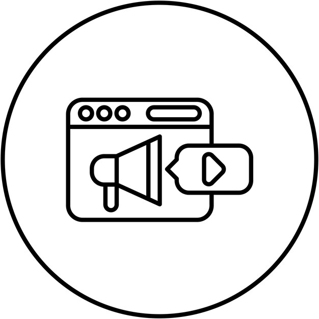 Imagen vectorial del icono de la campaña Se puede utilizar para el marketing en Internet