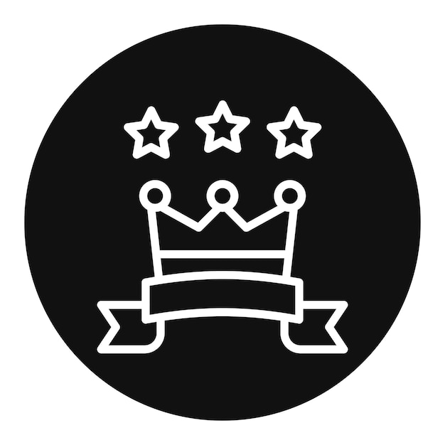 Imagen vectorial del icono del campeón Se puede usar para el tiro con arco