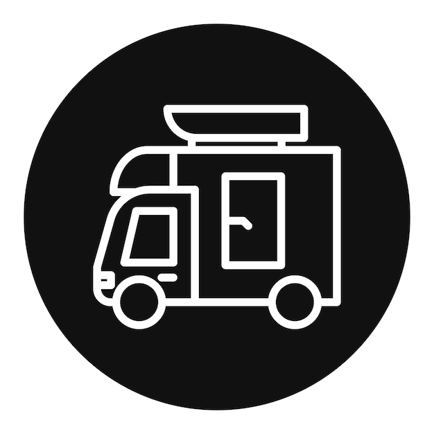 Imagen vectorial del icono del campista Se puede usar para Retro