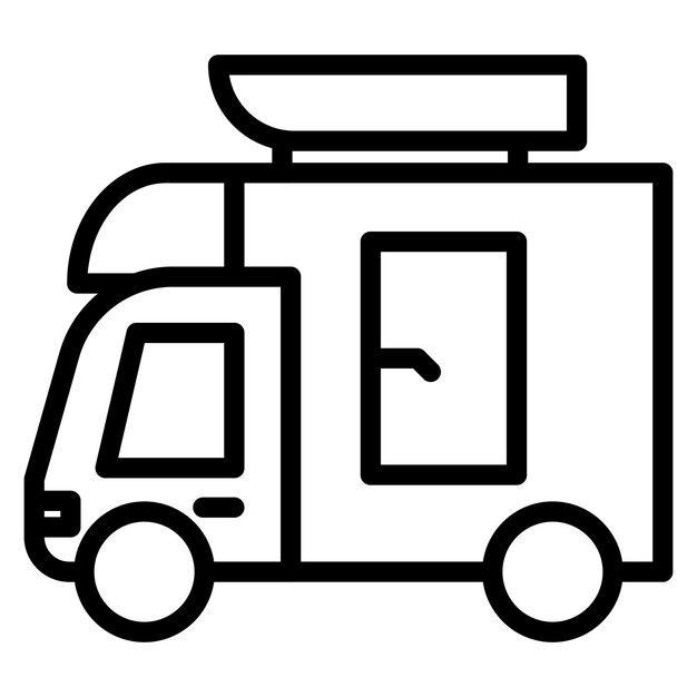 Imagen vectorial del icono del campista Se puede usar para Retro