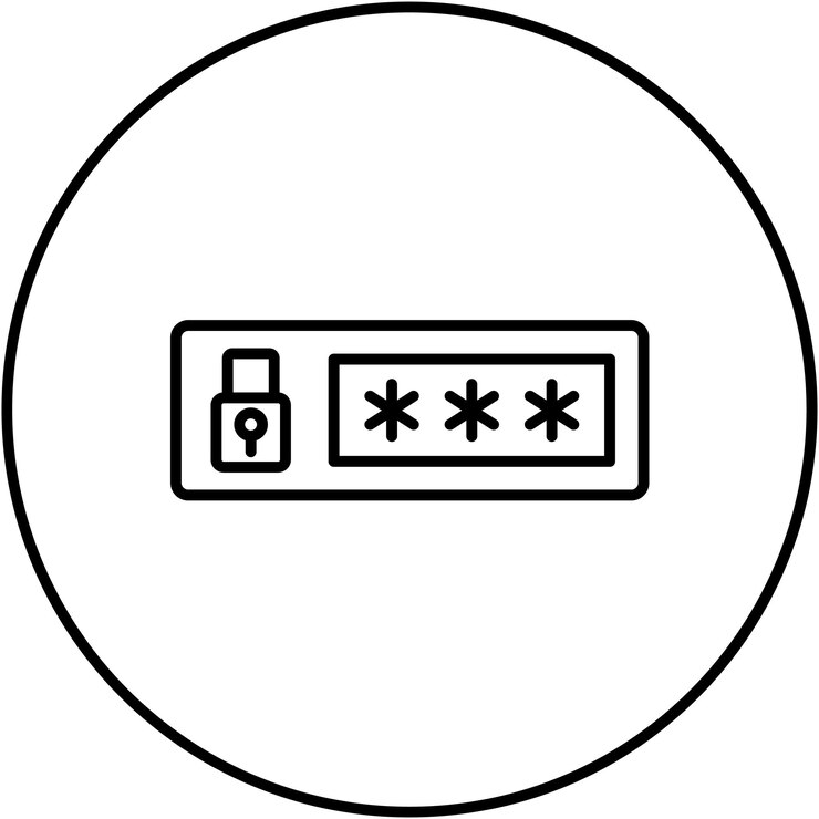 Vector imagen vectorial del icono del campo de contraseña se puede utilizar para la red y el intercambio de datos
