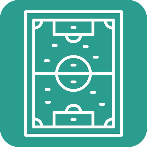 Imagen vectorial de icono de campo de fútbol puede usarse para City Elements