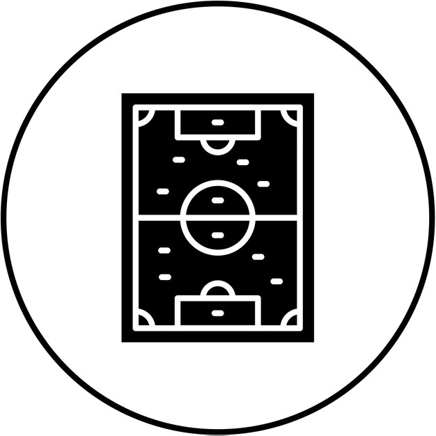 Imagen vectorial de icono de campo de fútbol puede usarse para City Elements