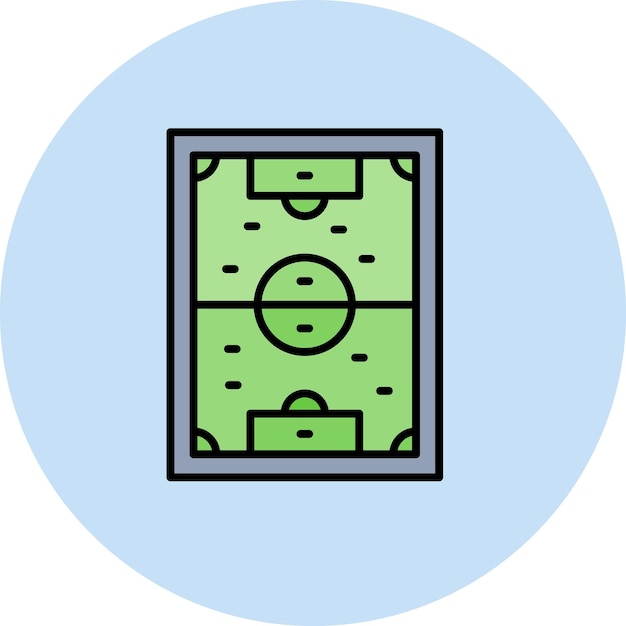 Imagen vectorial de icono de campo de fútbol puede usarse para City Elements