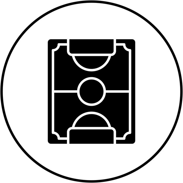 Imagen vectorial de icono de campo de fútbol puede usarse para deportes