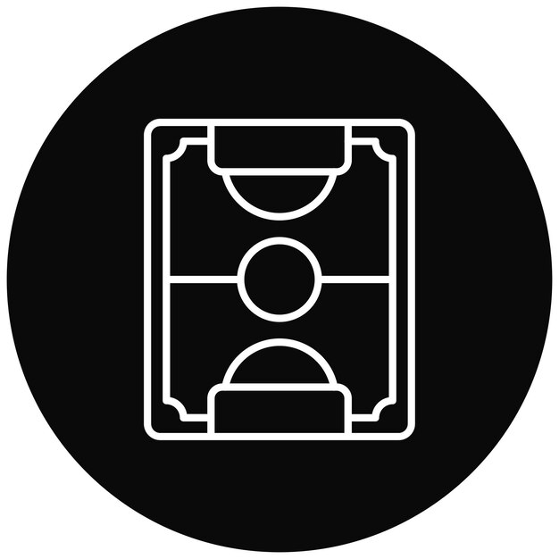 Imagen vectorial de icono de campo de fútbol puede usarse para deportes