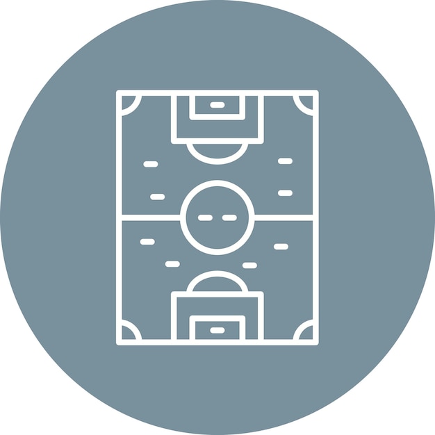 Imagen vectorial de icono de campo de fútbol Puede usarse para entretenimiento