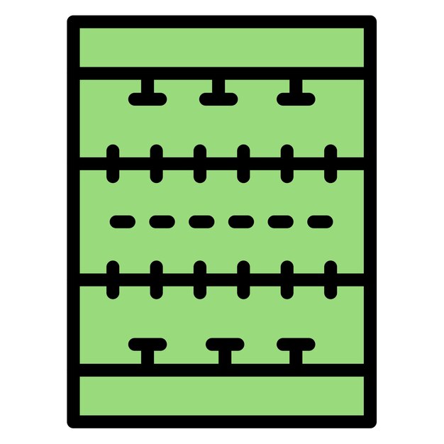 Imagen vectorial del icono del campo de rugby Se puede usar para el rugby